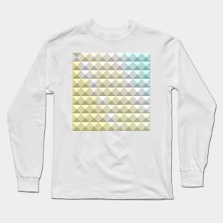 Light Khaki Yellow Abstract Low Polygon Background Long Sleeve T-Shirt